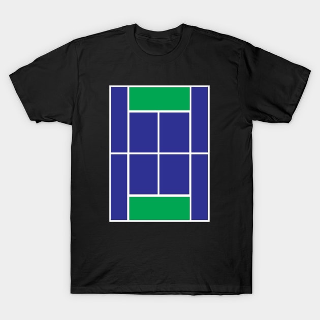 US OPEN TENNIS COURT T-Shirt by King Chris